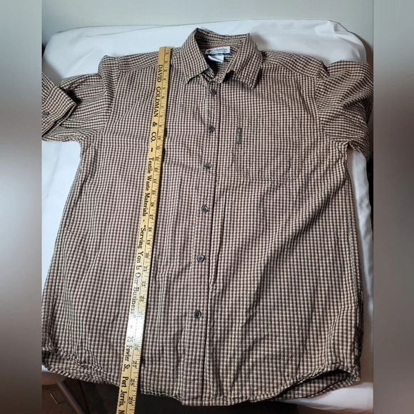 Men’s Columbia Brown Long Sleeve Button Down Shirt sz M - Picture 6 of 8